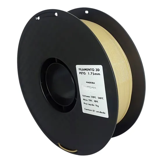 Filamento Petg 3d Masterprint Cores Variadas Colorido Print Cor Madeira