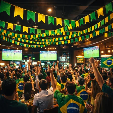 Bandeirinha Brasil Copa Do Mundo Plástico Bandeirolas 100m Verde E Amarelo Brasil