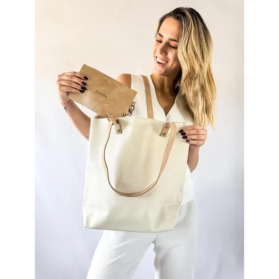 Cartera Lulyna Cuero Shoping Bag Mujer