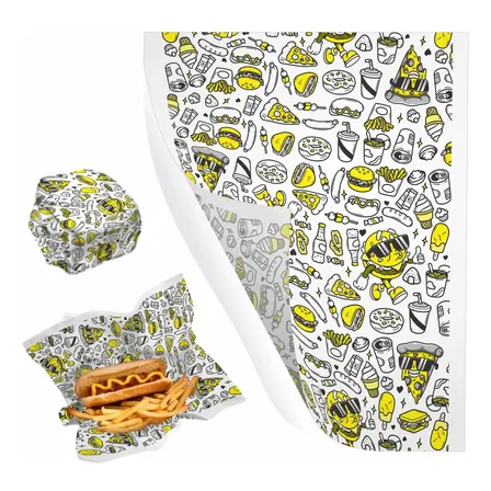 Papel Acoplado - Fastfood Style - (500 Unidades)