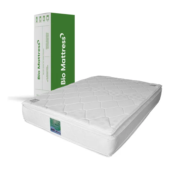 Colchon Bio Mattress Individual Hotelero Gran Turismo Color Blanco