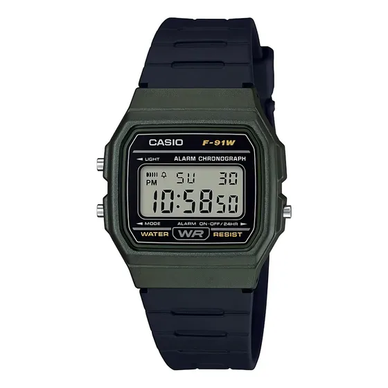 Reloj Casio Digital Vintage, verde y negro