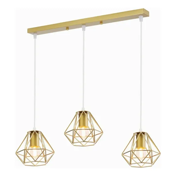 Lámpara Colgante Estilo Diamante Con 3 Focos