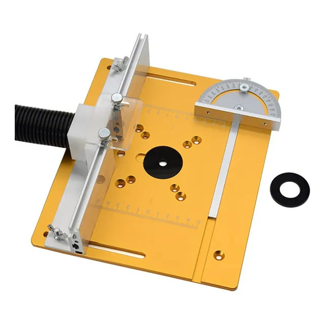Placa Para Tupia Invertida Completa Alumínio Dourado