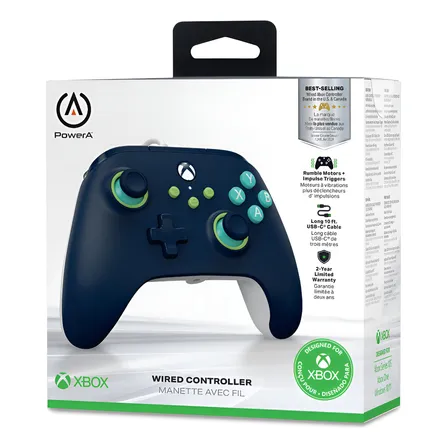 Powera Control Con Cable Para Xbox Series X|s Mariner Blue Azul