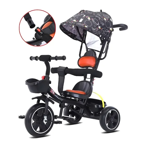 Triciclo Qué Patas Negro Multifunción Sombrilla Seguridad Racing 3-6 Años | Cuotas sin interés