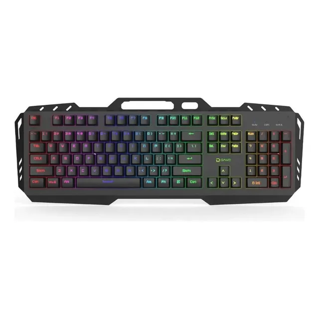 Teclado Gamer Retroiluminado Español Metal Porta Celular 
