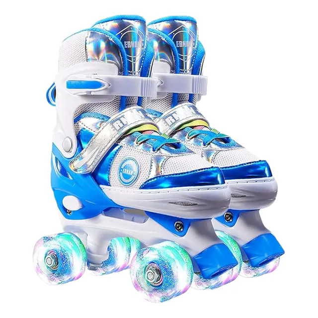Patines 4 Ruedas Niños Y Niñas Luces Led Ruedas Ajustable 