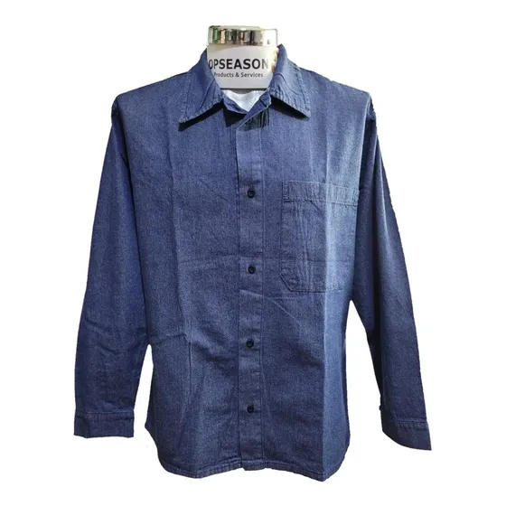 Camisa Mezclilla Delgada 8oz 100% Algodon Industrial