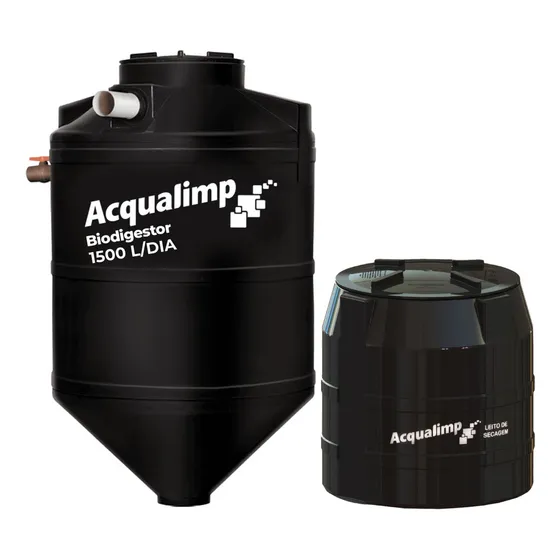 Kit Fossa Biodigestor 1500l/dia E Leito De Secagem Acqualimp Cor Preto