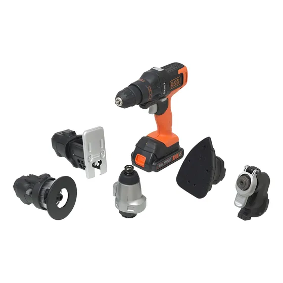 Taladro Inalamb 20v Max Matrix+6cab Black+decker Mtx20k6a-b3