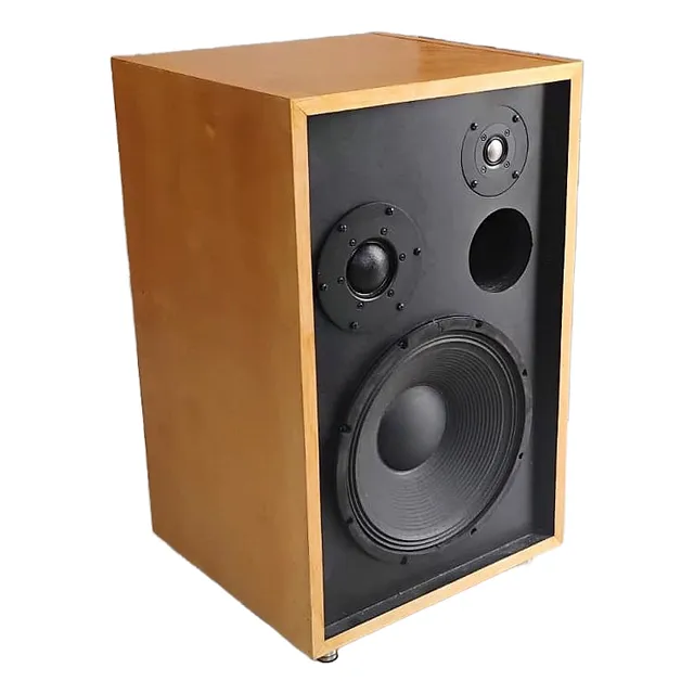 Bocina Audiofilos Hifi Vintage Bafle Woofer 12 Pulg. Cabaret Acabado En Abedul Birch Barnizado