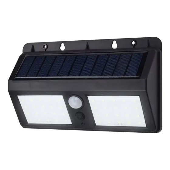 Lampara Solar Exterior Sensor De Movimiento Y Doble Led
