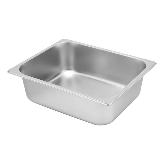 Cuba Gn Gastronomica 1/2 X 100 Mm 7 Litros Em Inox 304 Para Buffet Quente Restaurante Self Service