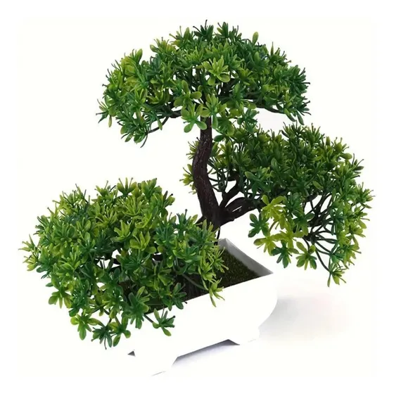 Bonsái Artificial En Maceta Planta Falsa Decorativa 20cm