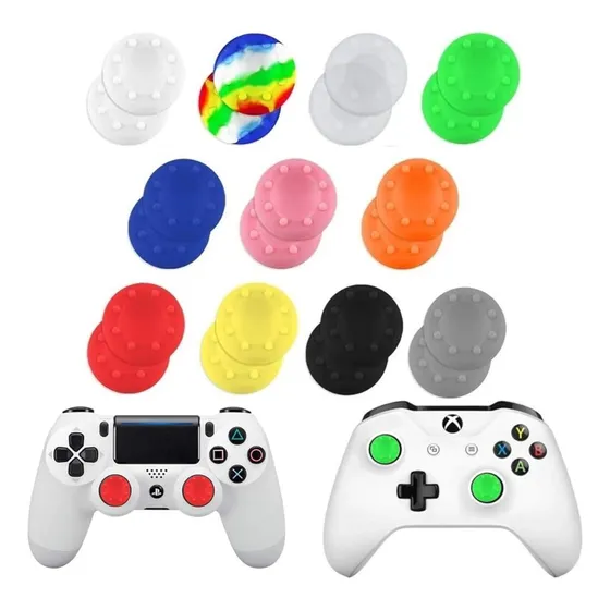 Grips Gomitas Cubre Joystick X4 P/ Ps3 Ps4 Ps5 Xbox Colores Rosa