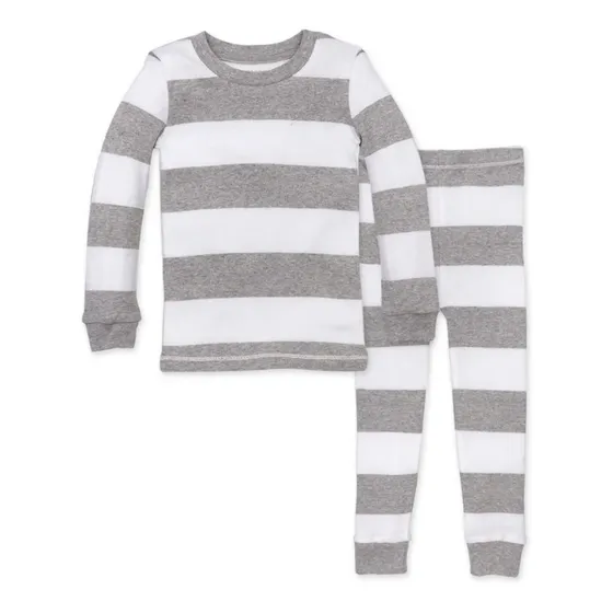 Pijama Con Rayas De Rugby (2 Piezas) Burt's Bees Baby