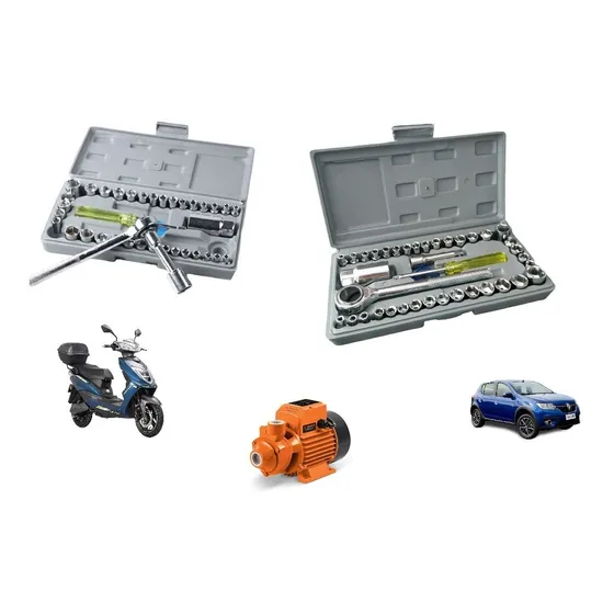 Herramientas Carros Juego De Raches Copas Kit Dado Mecanico