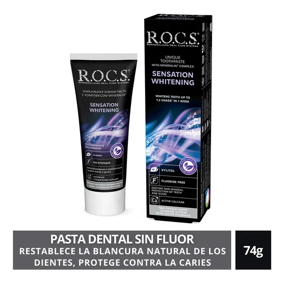 Pasta Dental Blanqueadora Rocs Sensation Whitening 74g