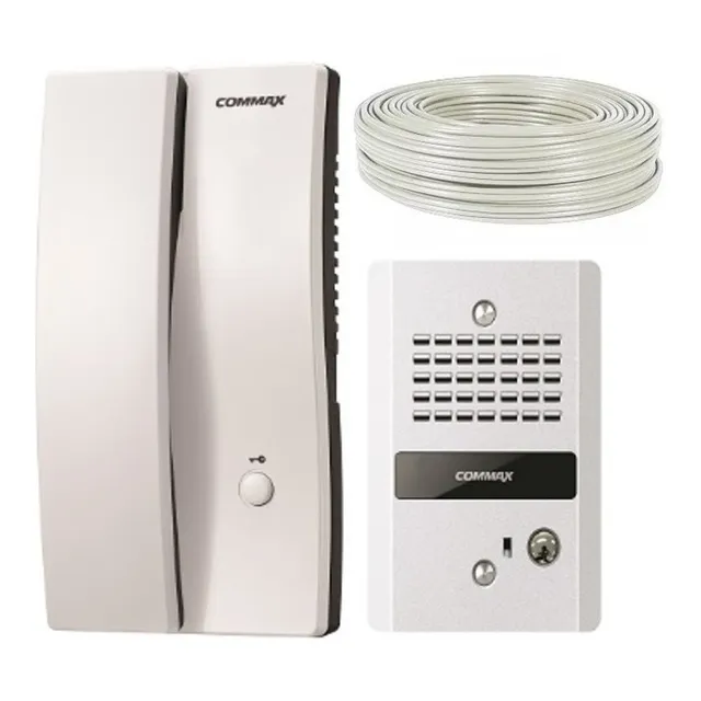 Kit Interfon Commax Auricular, Frente De Calle Y 50mt Cable