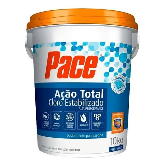 Cloro Ação Total Pace Hth 10kg Estabilizado Para Piscina