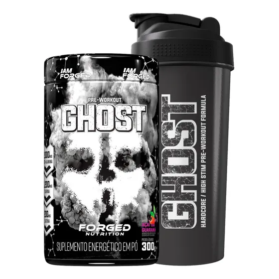 Pré Treino Ghost Com Beta Alanina, Cafeína, Tirosina, Taurina 300g - Forged Nutrition Sabor AÇAI C/GUARANA