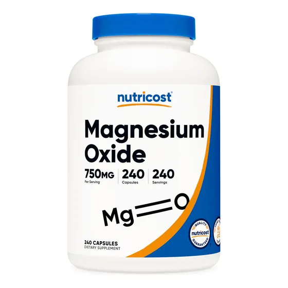 Suplemento Nutricost De Óxido De Magnesio 750 Mg 240 Cápsula
