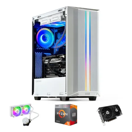 Pc Gamer Blanco Amd Ryzen 5 5500 32gb 2tb Rtx 4060 Wifi 32 Gb
