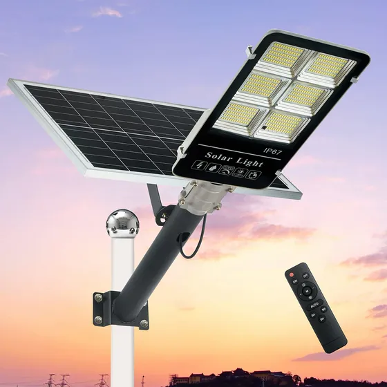 Luz Solar Calle Para Exterior Lm Iluminacion Led Aluminio Al