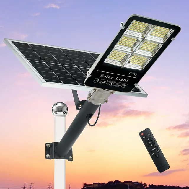 Luz Solar Calle Para Exterior Lm Iluminacion Led Aluminio Al