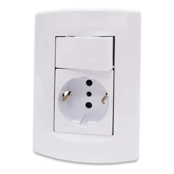 Conj. Armado T/cte Schuko Blanco Life / Sk3479 - Smf