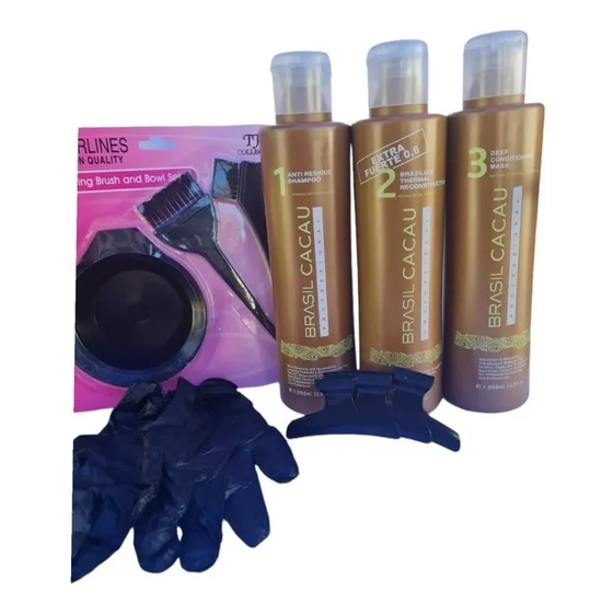 Keratina Brasil Cacau Extra Fuerte 0.6 + Kit De Aplicación 