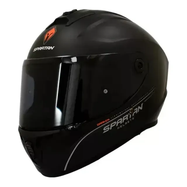 Casco Moto Spartan Draken Solid Negro
