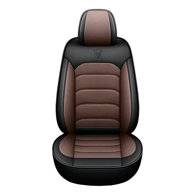 Kit Fundas Cubreasiento Similcuero Negro Y Marrón Instaladas