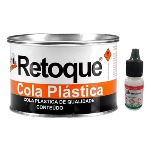 Massa Plástica Retoque 400g C/ Catalisador Cor Cinza