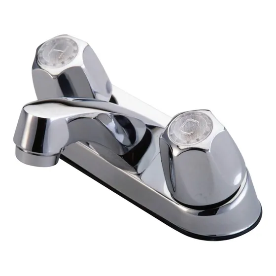 Llave Lavamano Doble Manilla Metalica