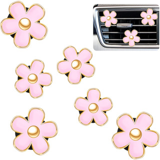 6 Piezas Daisy Coche Decoracion Flor Aire Ventilacion Clip 6 Piezas Daisy Coche Decoracion Flor Aire Ventilacion Clip