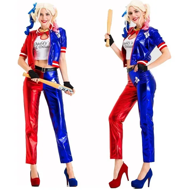 Disfraz De Harley Quinn, Con Peluca!