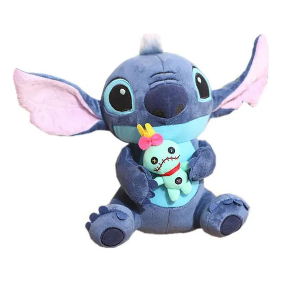 Pelúcia Stitch Com Boneca Xepa Scrump - 25cm Linda