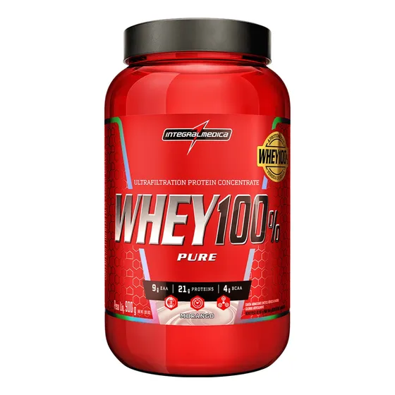 Whey 100% Pure Concentrado Whey Protein Integralmédica 900g