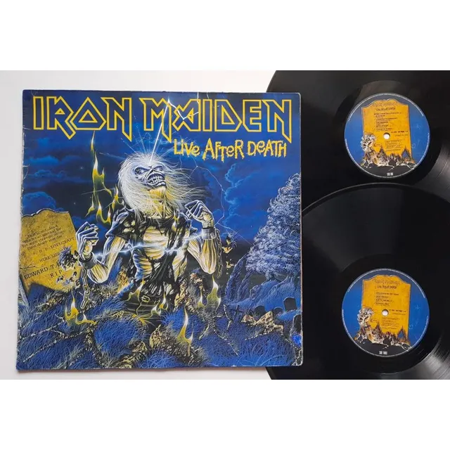 Iron Maiden Live After Death Lp Vinilo Doble Alema 85 Hh