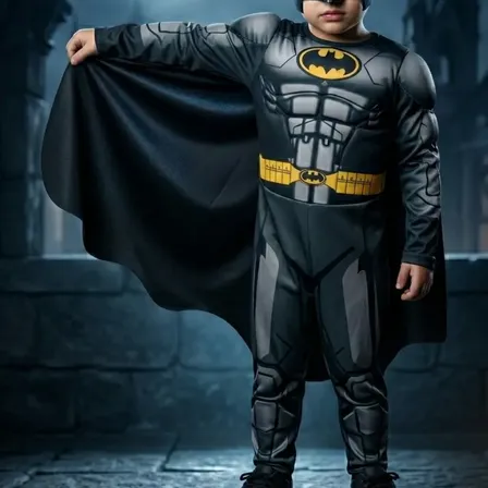 Fantasia Infantil Batman Super Herói Com Capa E Mascara Batman G