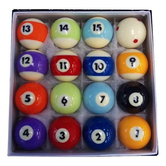 Juego De 16 Bolas De Pool Medidas 5.7 Cm