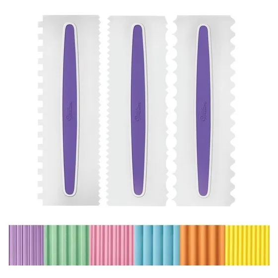Set De 3 Peines Tarocos Altos Decoración Profesional Wilton