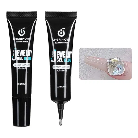 Jewerly Gel Glue Uv Led Pegamento Strass Cherimoya 15ml