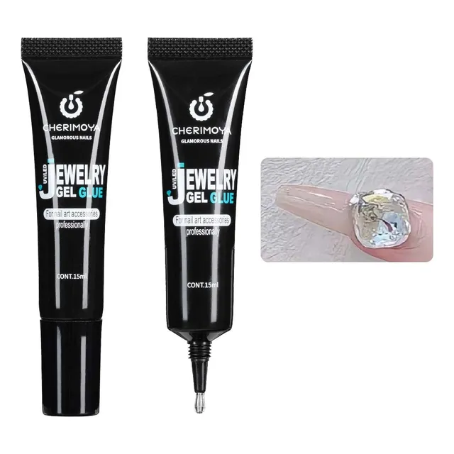 Jewerly Gel Glue Uv Led Pegamento Strass Cherimoya 15ml