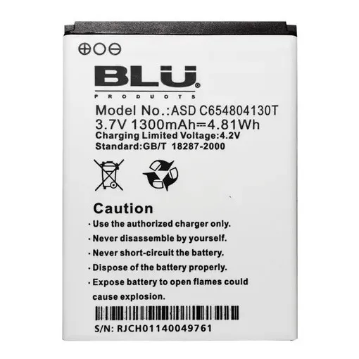 Bateria Pila Teléfono Blu Dash 3.5 C654804130t 1300 Mah