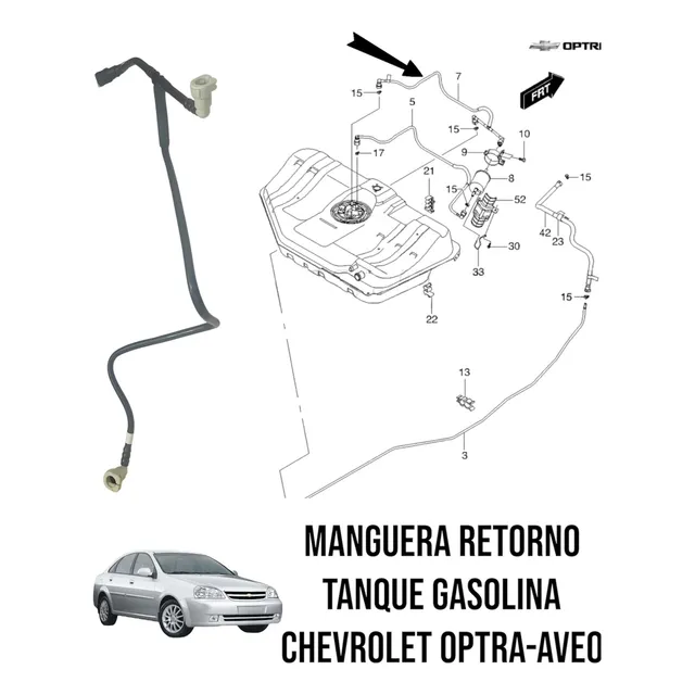 Manguera Retorno Tanque Gasolina-aveo-optra