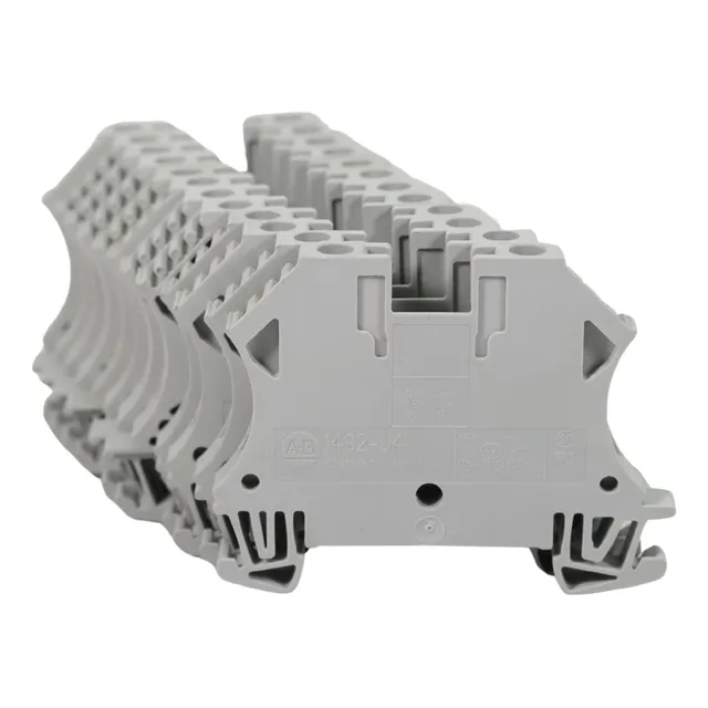 Bloque De Terminales Allen Bradley 1492-j4 Gris 12pz