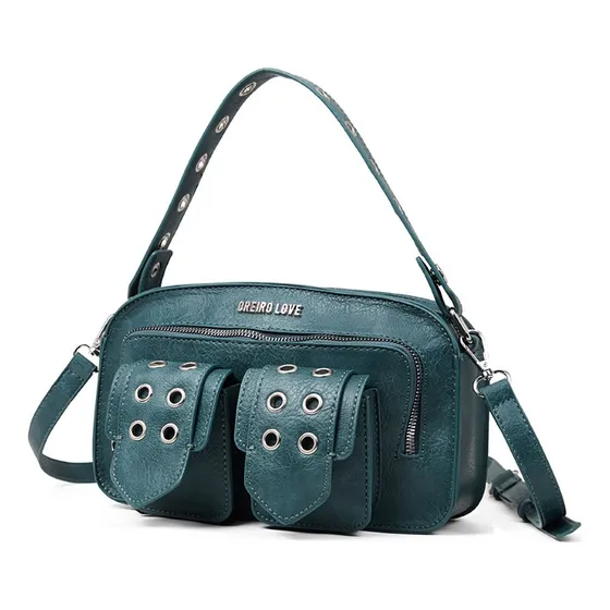Cartera Las Oreiro 22504 Incluye Packaging Acabado De Los Herrajes Níquel Color Azul Petróleo Correa De Hombro Azul Petróleo Diseño De La Tela Lisa